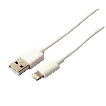 Ksix Lightning / USB -Kaapeli iPhone 6S Plus iPhone 6 / 6S iPad Pro Valkoinen