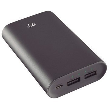 Ksix Metal PowerLive+ 6000mAh Virtapankki Metallinen Musta