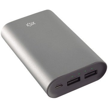 Ksix Metal Powerlive+ 6000mAh Virtapankki Hopea