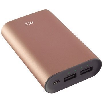 Ksix Metal Powerlive+ 6000mAh Virtapankki Ruusukulta