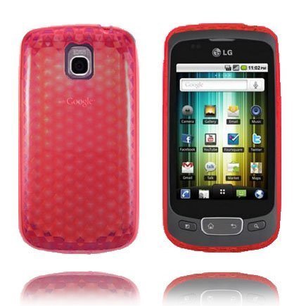 Kuutiot Punainen Lg Optimus One Silikonikuori