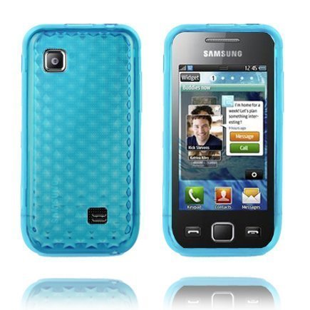Kuutiot Sininen Samsung Wave 575 Silikonikuori