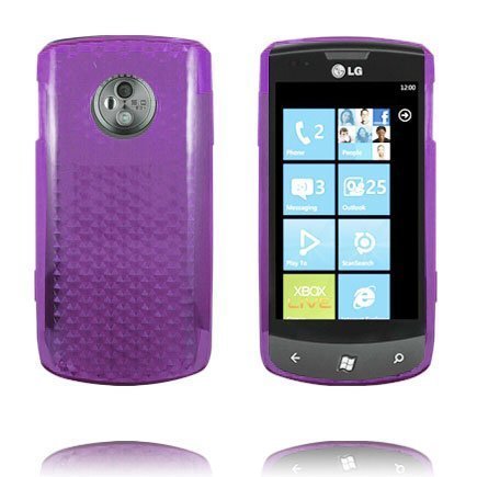 Kuutiot Violetti Lg Optimus 7 Silikonikuori