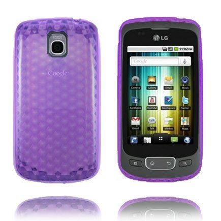 Kuutiot Violetti Lg Optimus One Silikonikuori