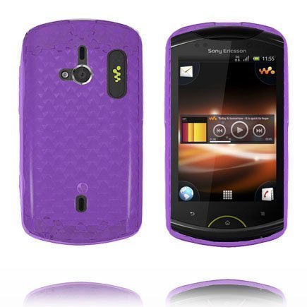 Kuutiot Violetti Sony Ericsson Live Silikonikuori