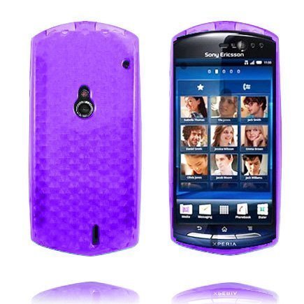 Kuutiot Violetti Sony Ericsson Xperia Neo Silikonikuori