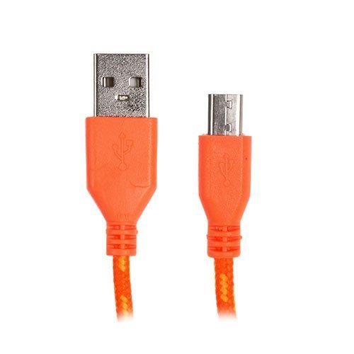 Kuvioitu Usb 2.0 Kaapeli Samsung / Sony / Htc / Huawei Oranssi