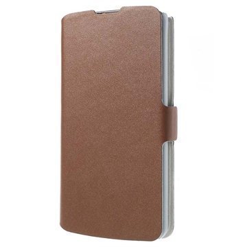 LG G Pro 2 Doormoon Wallet Nahkakotelo Ruskea