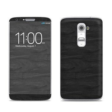 LG G2 Black Woodgrain Suojakalvo