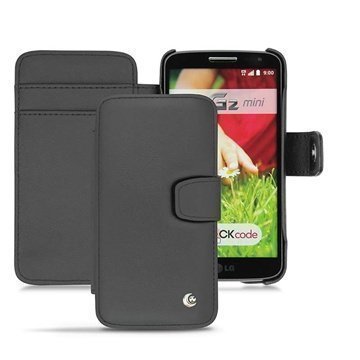 LG G2 mini Noreve Tradition B Wallet Nahkakotelo Musta