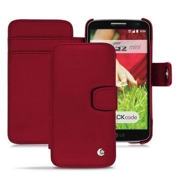 LG G2 mini Noreve Tradition B Wallet Nahkakotelo Punainen