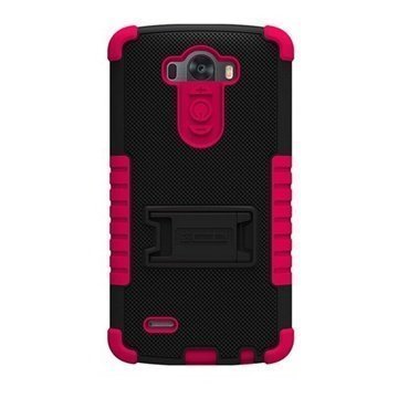 LG G3 Beyond Cell Tri Shield Case Black / Hot Pink