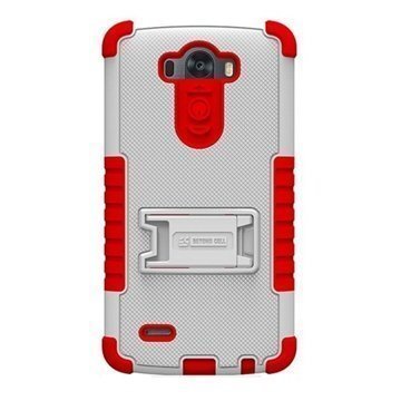 LG G3 Beyond Cell Tri Shield Case White / Red