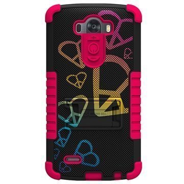 LG G3 Beyond Cell Tri Shield Design Hybridi Suojakuori Rainbow Hearts