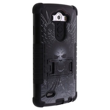 LG G3 Beyond Cell Tri Shield Design Hybridi Suojakuori Wing Skull