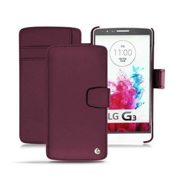 LG G3 Noreve Tradition B Lompakkomallinen Nahkakotelo Burgundinpunainen