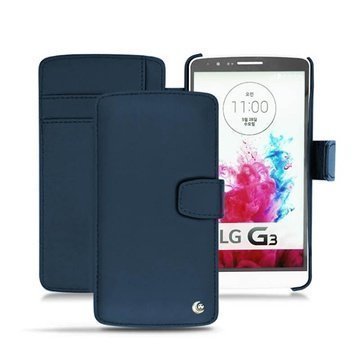 LG G3 Noreve Tradition B Lompakkomallinen Nahkakotelo Indigonsininen