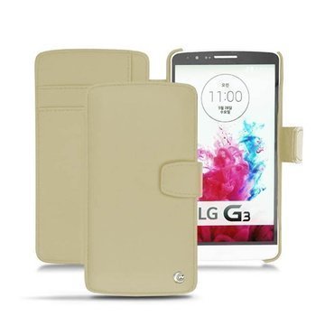 LG G3 Noreve Tradition B Wallet Nahkakotelo Beige