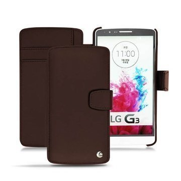 LG G3 Noreve Tradition B Wallet Nahkakotelo Kastanjanruskea