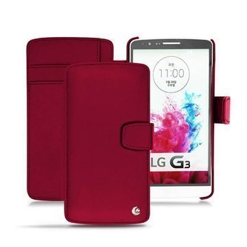 LG G3 Noreve Tradition B Wallet Nahkakotelo Punainen