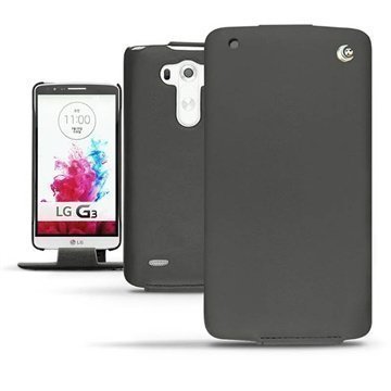 LG G3 Noreve Tradition Läpällinen Nahkakotelo Antrasiitti