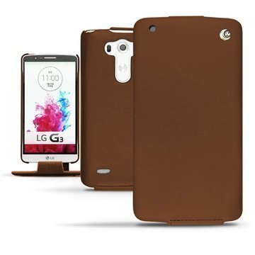 LG G3 Noreve Tradition Läpällinen Nahkakotelo Hiekanvärinen Vintage