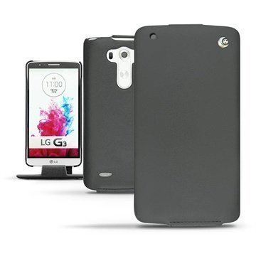 LG G3 Noreve Tradition Läpällinen Nahkakotelo Musta