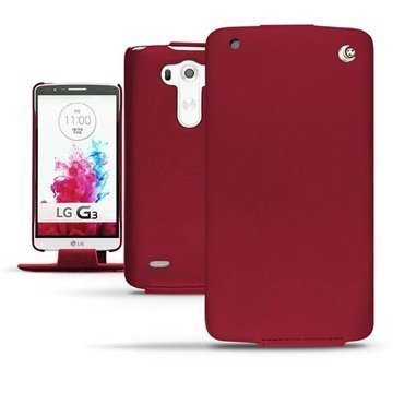 LG G3 Noreve Tradition Läpällinen Nahkakotelo Punainen
