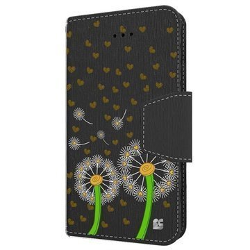 LG G3 S Beyond Cell Infolio Design Nahkainen Lompakkokotelo Voikukkarakkaus