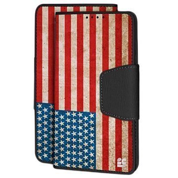 LG G4 Beyond Cell Infolio Design Lompakkokotelo Vintage American Flag