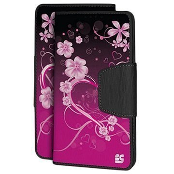 LG G4 Beyond Cell Infolio Design Nahkainen Kotelo Rosy Heart Pinkki
