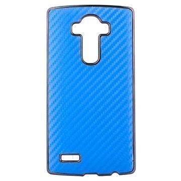 LG G4 Kova Suojakuori Hiilikuitu Sininen
