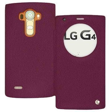 LG G4 Noreve Tradition D Flip Leather Case Ambition Lie de vin