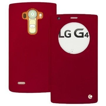 LG G4 Noreve Tradition D Flip Leather Case PerpÃ©tuelle Punainen
