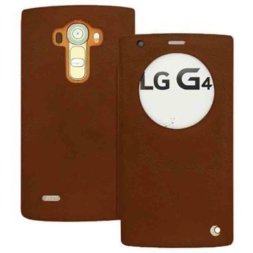 LG G4 Noreve Tradition D Flip Leather Case PerpÃ©tuelle Ruskea