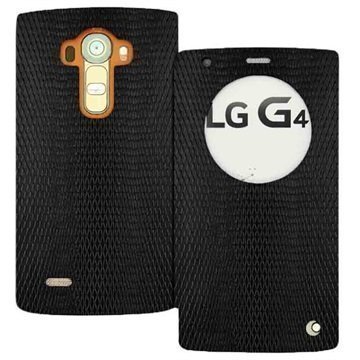 LG G4 Noreve Tradition D Läpällinen Nahkakotelo Horizon Serpent Musta