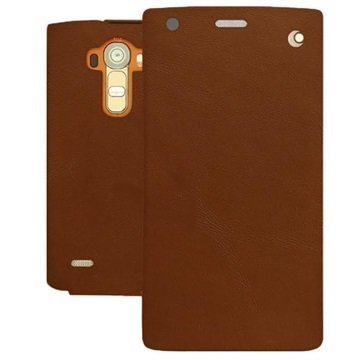LG G4 Noreve Tradition Flip Leather Case PerpÃ©tuelle Ruskea