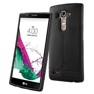 LG G4 Pierre Cardin Nahkapinnoitettu Kotelo Musta