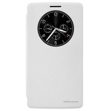 LG G4 Stylus Nillkin Sparkle Series Smart View Läppäkotelo Valkoinen
