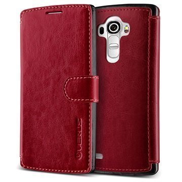 LG G4 Verus Layered Dandy Series Wallet Case Wine Red / Black