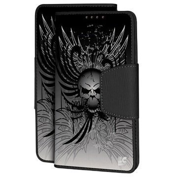 LG G5 Beyond Cell Infolio Design Lompakkokotelo Wing Skull
