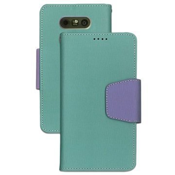 LG G5 Beyond Cell Infolio Lompakkokotelo Mint / Violetti