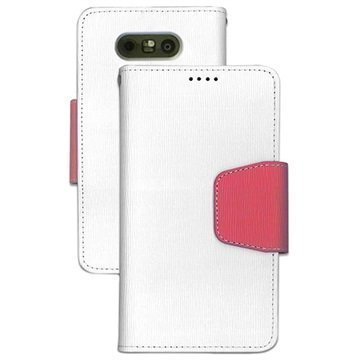 LG G5 Beyond Cell Infolio Lompakkokotelo Valkoinen / Pinkki