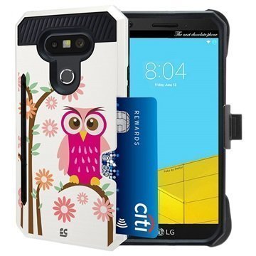 LG G5 Beyond Cell Rugged Kombo Shell Case Daisy Owl