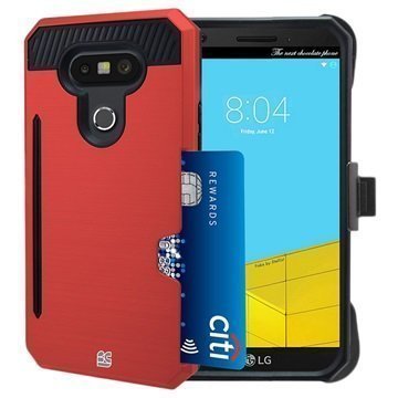 LG G5 Beyond Cell Rugged Kombo Shell Case Red / Black