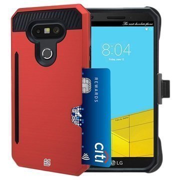 LG G5 Beyond Cell Rugged Kombo Shell Case Red / Black