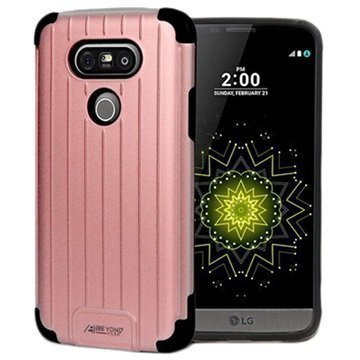 LG G5 Beyond Cell Slim Duo Shield Kotelo Vaaleanpunainen / Musta