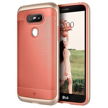 LG G5 Caseology Wavelength Suojakuori Korallinpunainen / Kulta