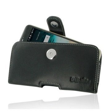 LG G5 PDair Vaakasuuntainen Nahkakotelo Musta