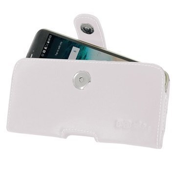 LG G5 PDair Vaakasuuntainen Nahkakotelo Valkoinen